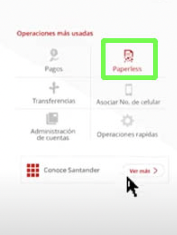 Estado de cuenta digital Santander